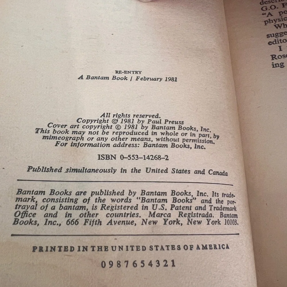 Bantam Books re entry